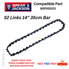 Spear & Jackson S3635CC Chainsaw Chain Argos 284/6987 35cm 14" 52 Link FAST POST