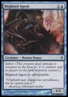 MTG BLIGHTED AGENT FOIL ITALIAN EXC - AGENT MALIGNO - NPH - MAGIC