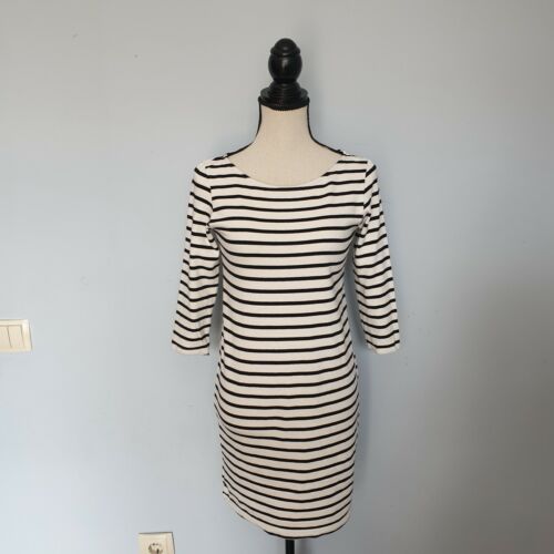 GANNI Black & White  Cotton Long Sleeve  Dress  S… - image 1