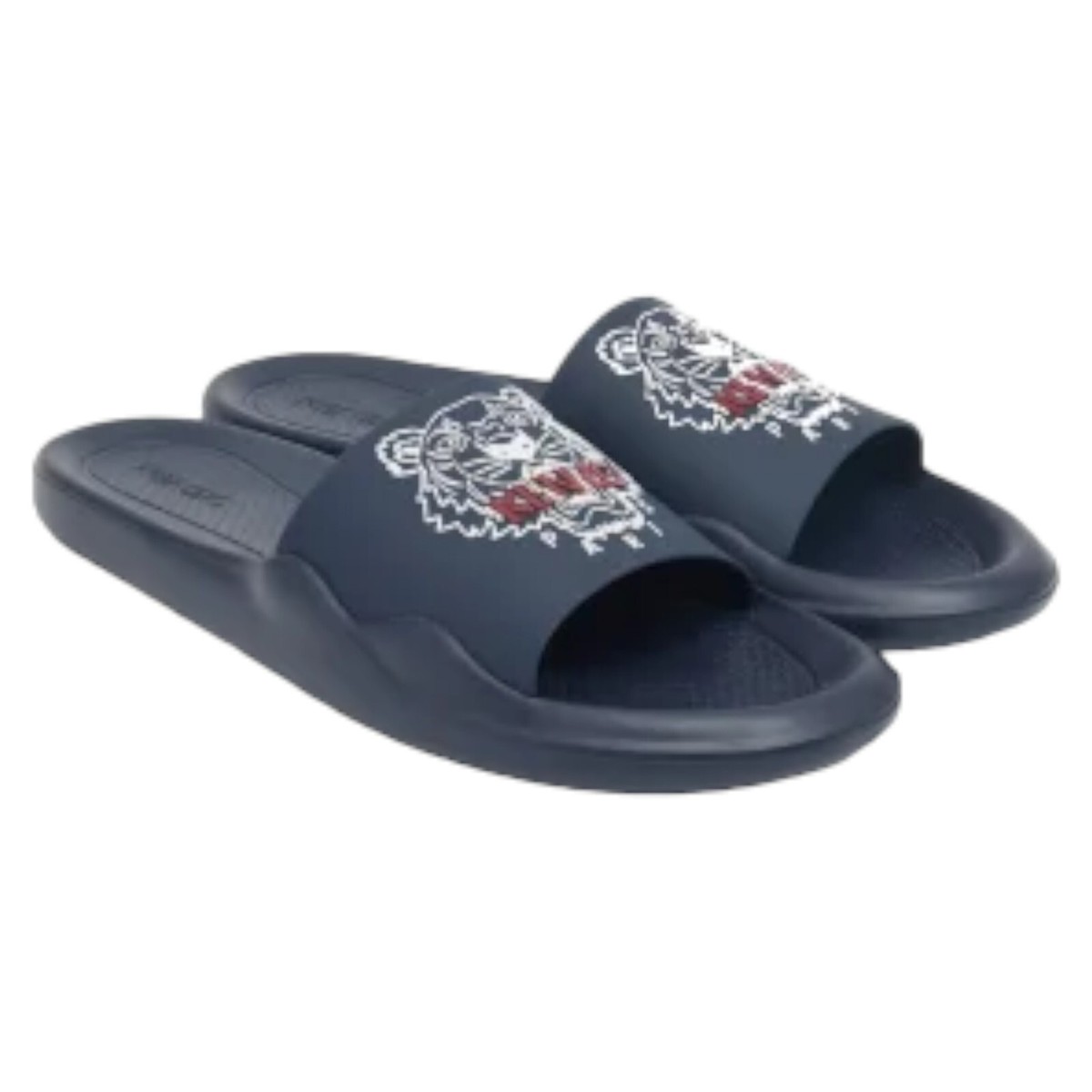 Kenzo Men\'s Slides Kenzo Striped logo-patch slides | The Fashion Square main image 3