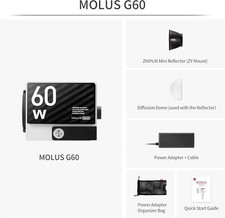 Zhiyun Molus G60 LED Video Light 60W 2700K-6500K Light Photography Lighting