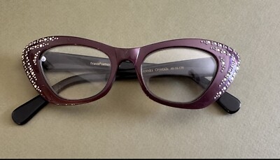 Friezeframes Ceres Swarovski Crystals Cat Eye Glasses Frames 48-18-138