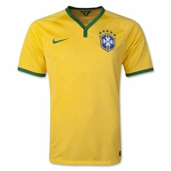 NIKE BRAZIL 2014 HOME STADIUM JERSEY 575280-703 RETAIL PRICE $90 Men's Sz L