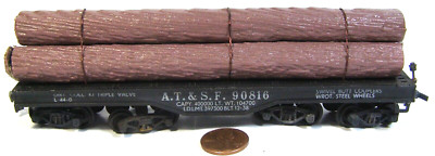 Crown HO Model RR Timber Car No.C153 ATSF 90816 Hong Kong   IKF