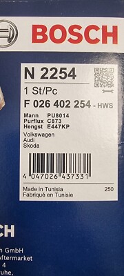 BOSCH F026402254 Kraftstofffilter für AUDI A3 Q2 Q3 CUPRA FORMENTOR SEAT ATECA