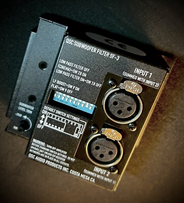 QSC SF-3/ 1-PAIR SUBWOOFER-CROSSOVER FILTERS See List 4-Compatible QSC Amps