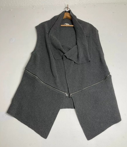 Calvin Klein Grey Tight Knit Open Front 