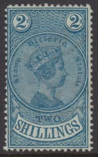VICTORIA - 1900s 2/- BLUE (Green)  MLH Revenue Stamp F0225