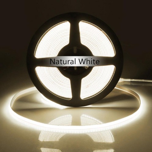 5mm High Density COB LED Strip Lights Tape Cabinet Kitchen Light Rope Flexible - Picture 13 of 20