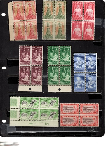 NEW ZEALAND MNH BLOCKS 3 PHOTOS MOSTLY HEALTH ISSUES SOME CORNER BLOCKS