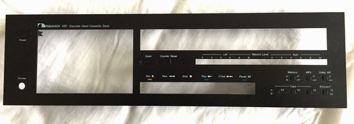 Nakamichi 481 Tape Deck front Fascia In very Good Condition