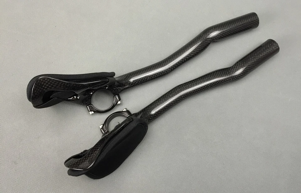 TOSEEK 碳纤维自行车 Aero Bar 公路计时自行车休息车把 31.8 毫米 — 第 3/4 张图片