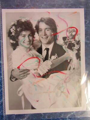 ALL MY CHILDREN WEDDING 1984 PRESS PHOTO Kim Delaney & Laurence Lau