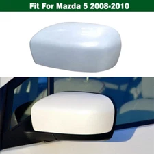 White Rearview Door Side Mirror Shell Cover Cap Left Side For Mazda 5 2008-2010