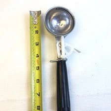 Level Trigger Ice Cream Scoop Cookie Scooper Dough Black Handle Aluminum Taiwan