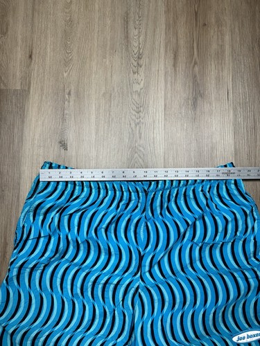 Joe Boxer Vintage 90s Blue Crescent Moon Waves Trippy Men’s Swim Trunks XL - Picture 7 of 9