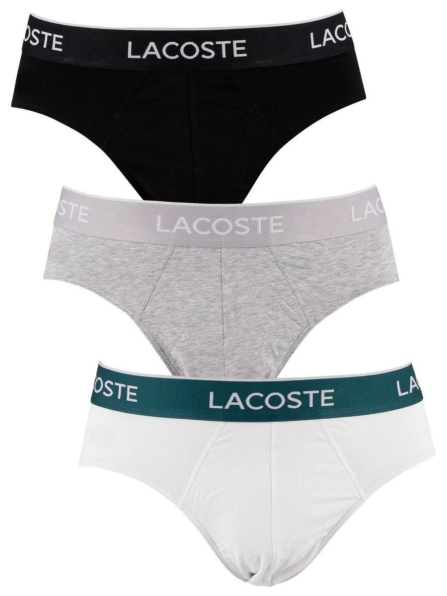 Lacoste Men's 3 Pack Briefs, Multicoloured