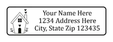 400 Cute House. Personalized Return Address Labels 1/2 inch by 1 3/4 inch