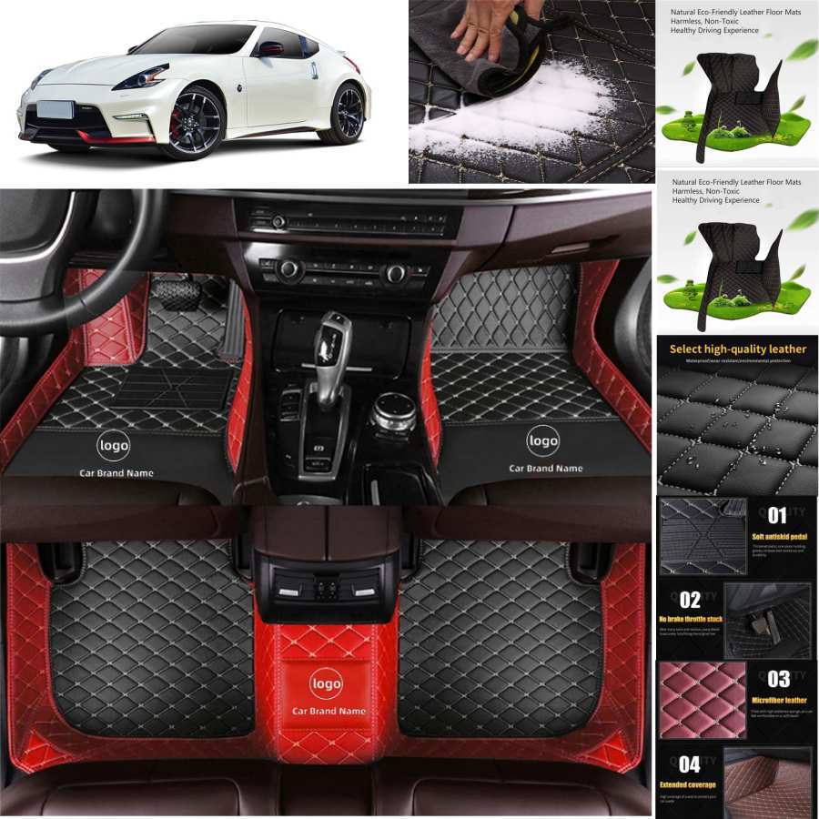 For Nissan 370Z GT-R Car Floor Mats Waterproof Auto Custom