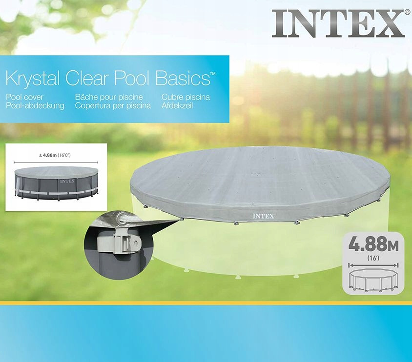Intex 28040 Lona Marco Pool Cubierta para Piscina de Protección 488cm