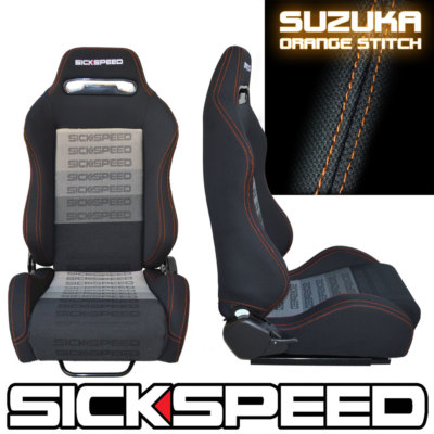 SICKSPEED ORANGE STITCH SUZUKA LIGHTWEIGHT RECLINING RACING