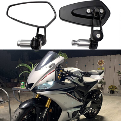 YZF-R1 YZF-R6　ミラー　左右 Amazon.com: Black Motorcycle Sport Racing Mirrors Compatible