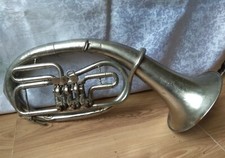 Vintage Antique Trumpet retro Musical Instrument Bronze Tube 1953 ussr soviet