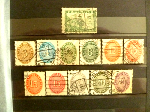German Reich early collection including rare 1924 Scott # 337, 1930th set of 11.