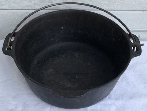 Vintage Wagner Ware 1891 Original 5 Qt. Cast Iron Dutch Oven No Lid USA Made