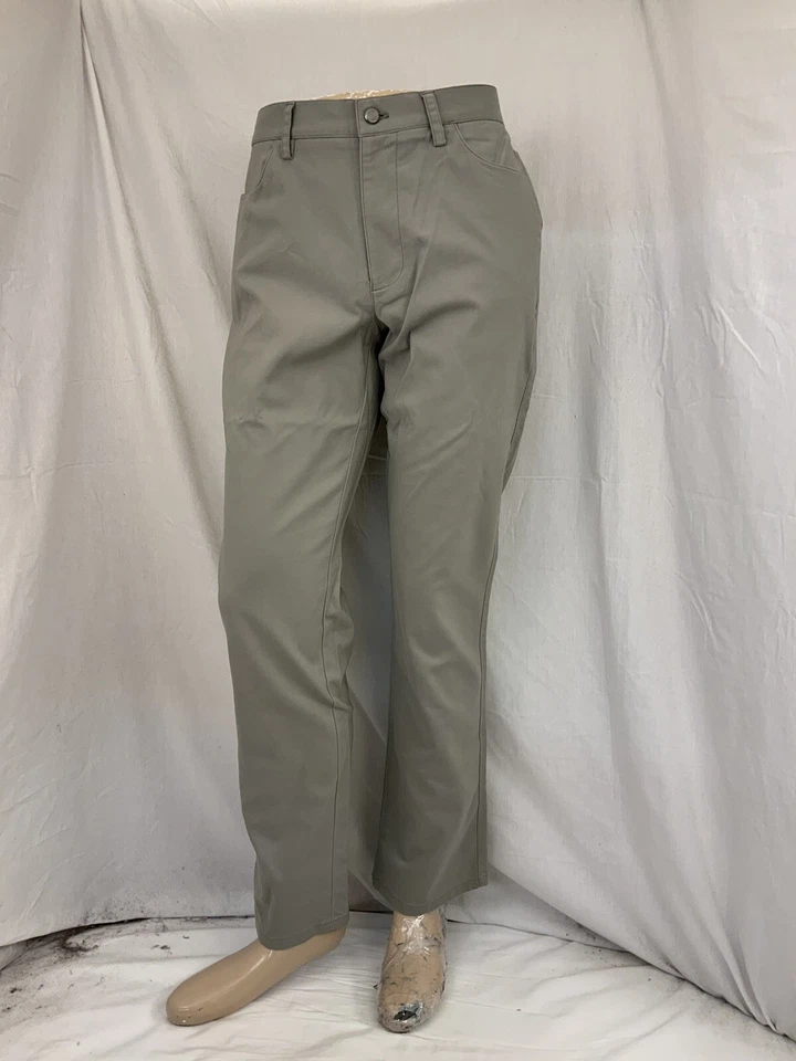 Pantalones Alfani 34x32 algodón topo nailon frente plano nuevos sin etiquetas ygi p1-452 Foto 2 de 4