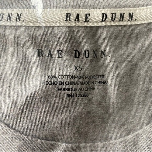 Rae Dunn "New Year New You" Graphic Print T-Shirt Women's XS Heather Gray NEW - Picture 8 of 11