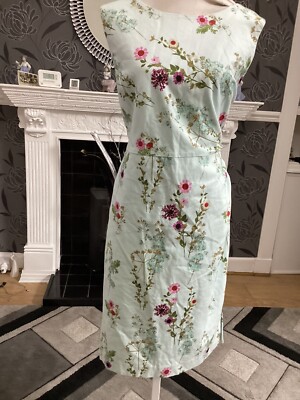 phase eight mint green dress Green Floral Applique Sleeveless Midi Dress