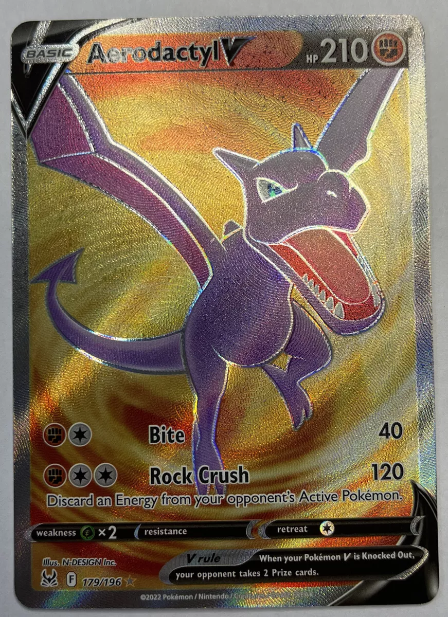  Pokemon - Aerodactyl V - 179/196 Lost Origin Full Art Card :  Toys & Games