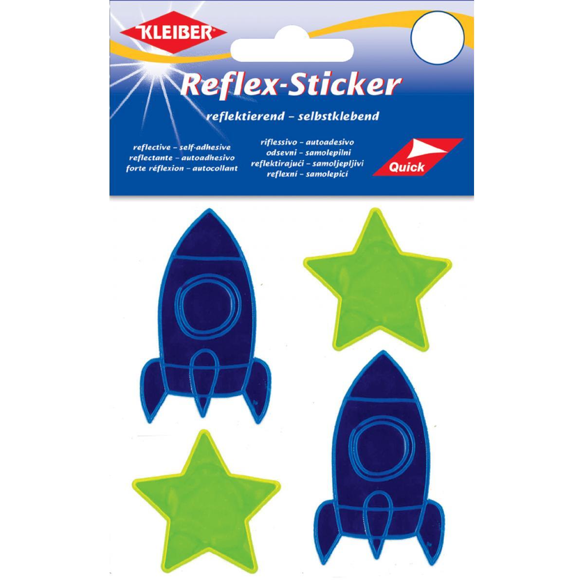 Reflex-sticker 'stern & Rakete', Gelb/ Blau Kleiber 61175