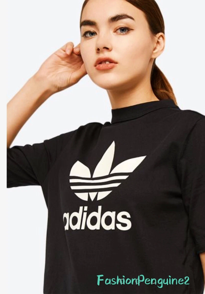 ADIDAS Women s Big Logo Trefoil Sporty Dress SMALL eBay
