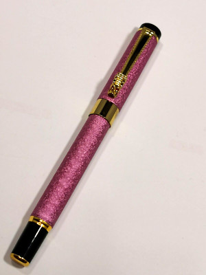 Edler Drache Tintenroller Pink Rose mit Wunsch Gravur Rollerball Tintenschreiber