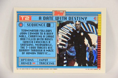 Terminator 2 Judgement Day 1991 Card Sticker #11 A Date With Destiny L017108 - Picture 2 of 2