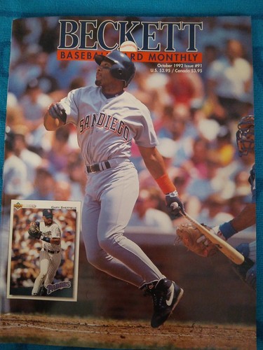 Beckett baseball card monthly price guide 91 october 1992 gary 