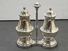 International Silver Company Silver-plated Salt & Pepper On Stand New Old Stock