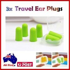 3 Pairs Disposable Foam Travel Noise Snore Sleep Study Work Ear Plugs w/ Case