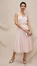 Phase Eight Ella Tulle Dress Antique Rose Romantic Light Pink Women’s Size 16