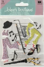 Jolee's Boutique 3D Stickers TAP AND JAZZ DANCE MUSIC Theme 79495FAST FREE SHIP!