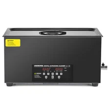 CREWORKS 22L Professional Ultrasonic Cleaning Machine w Timer Heater LED Display