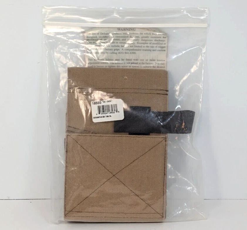 Funda ambidiestra banda elástica para el vientre DeSantis 060NJG4Z0 44-50 cuero natural Foto 2 de 4