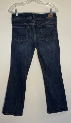 American Eagle Jeans Damen 6 blau Boot Stretch dunkel distressed - Bild 2 von 8