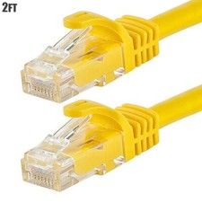 2FT CAT6 RJ-45 Ethernet LAN Network Patch Cable UTP Copper Wire 24AWG Yellow