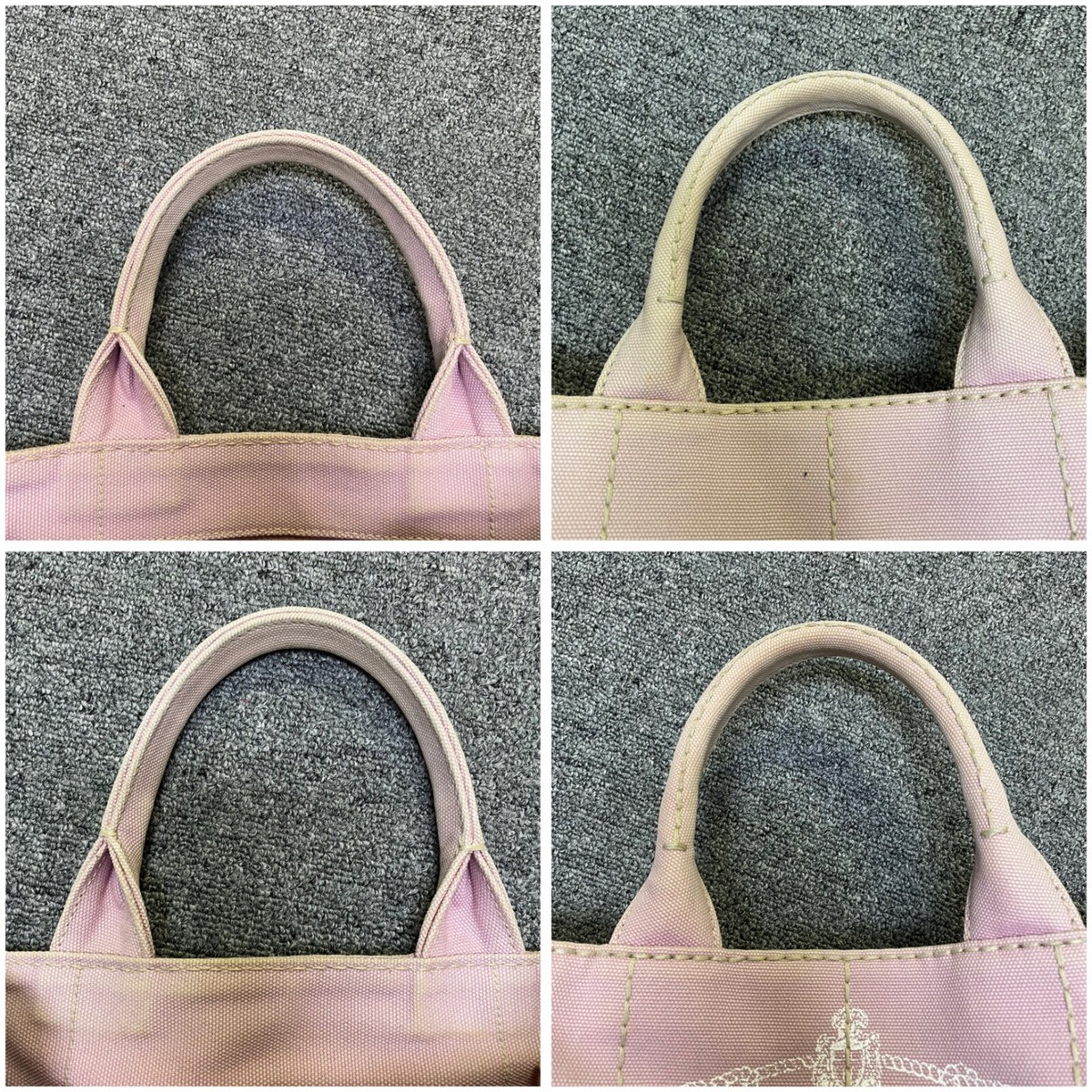 Prada Canapa Handbag Tote Bag 2way Shoulder Bag Medium