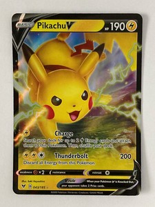 Pikachu V 2020 Sword & Shield: Vivid Voltage #043/185 Base Price Guide ...