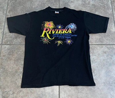 VTG Riviera hotel las vegas single stitch horizon Teeez large Mens Graphic Tee