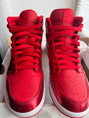 Air Jordan 1 Mid Gr. 43, Rot / University Red, sehr neuwertig